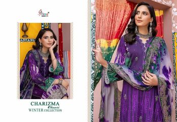 SHREE FABS CHARIZMA CHUNRI WINTER COLLECTION PASHMINA SUITS CATALOGUE