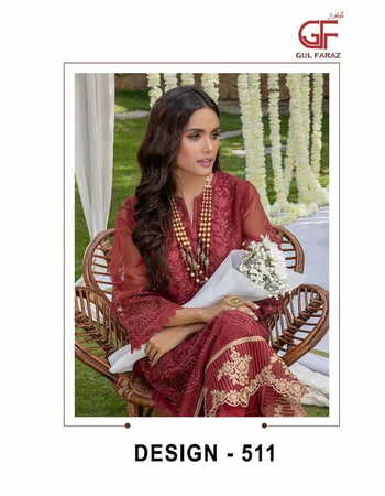 GUL FARAZ 511 SERIES FOUX GEORGETTE PAKISTANI SUITS CATALOGUE