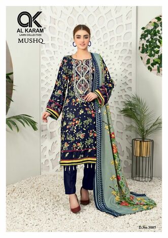 AL KARAM MUSHQ VOL 3 PURE CAMBRIC PRINTED KARACHI SUITS WHOLESALE