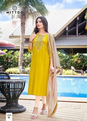 MITTOO SANIA KURTI PANT WITH DUPATTA LATEST COLLECTION 2023