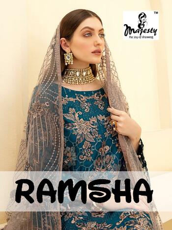 MAJESTY RAMSHA PAKISTANI SALWAR KAMEEZ CATALOGUE