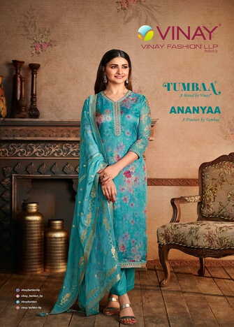 VINAY TUMBAA ANANYAA ORGANZA DIGITAL PRINTED SUITS SURAT