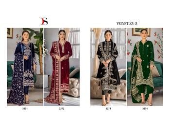 DEEPSY SUITS VELVET 23-3 EMBROIDERY SALWAR KAMEEZ DISTRIBUTOR IN SURAT