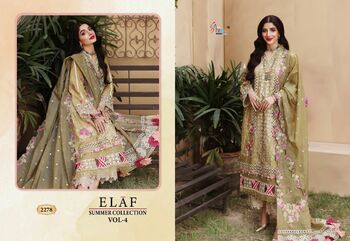 SHREE FABS ELAF SUMMER COLLECTION VOL 4 COTTON PAKISTANI SUITS LATEST CATALOGUE