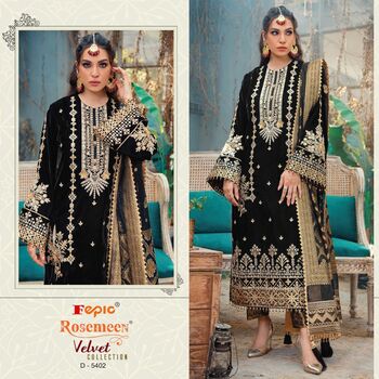 FEPIC ROSEMEEN VELVET EMBROIDERY SUITS WINTER COLLECTION