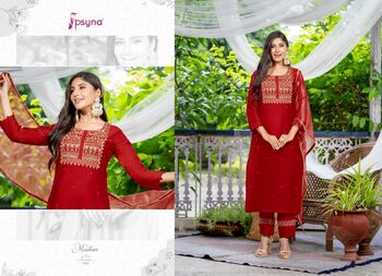 PSYNA MUSKAN KURTI PANT WITH DUPATTA LATEST CATALOGUE