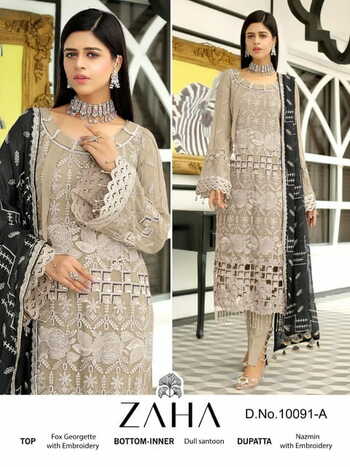 ZAHA MARYAM VOL 2 GEORGETTE EMBROIDEREY SUITS CATALOGUE