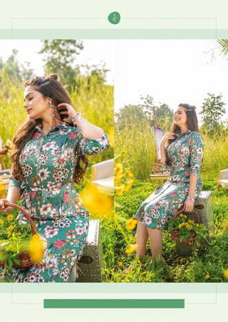 ANJU FABRICS SEASONS VOL 2 FANCY PASHMINA SHIRT WITH BELT LATEST COLLECTION