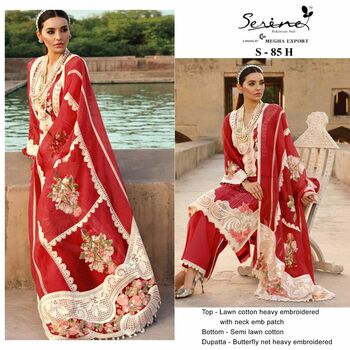 SERENE S 85 LAWN COTTON PAKISTANI SUITS NEW CATALOGUE