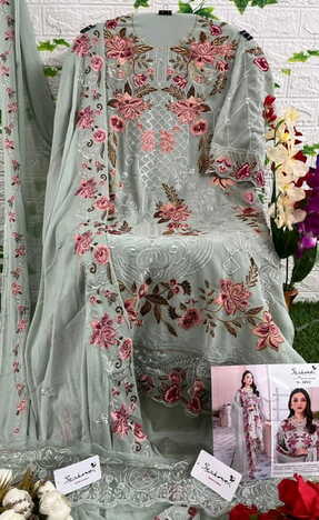 SERENE S 119 FOUX GEORGETTE EMBROIDERY PAKISTANI SUITS CATALOGUE