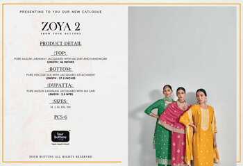 FOUR BUTTONS ZOYA VOL 2 JACQUARD READYMADE SUITS SURAT