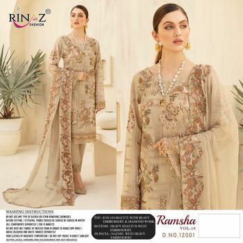 RINAZ RAMSHA VOL 10 NX PAKISTANI SALWAR KAMEEZ FOR EID COLLECTION