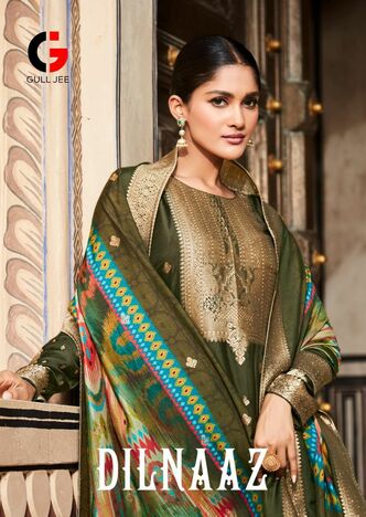 GULL JEE DILNAAZ VISCOSE SILK PASHMINA SUITS WINTER CATALOGUE