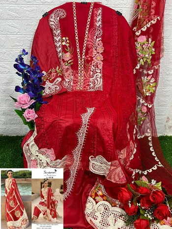 SERENE S 85 LAWN COTTON PAKISTANI SUITS NEW CATALOGUE