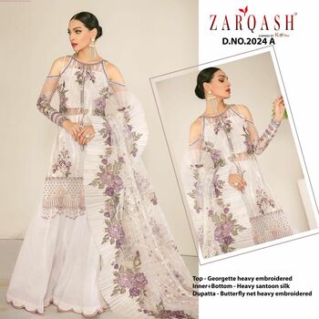 ZARQASH JIHAN D.NO 2024 GEORGETTE PAKISTANI SUITS