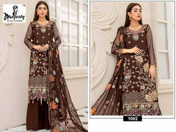 MAJESTY MARYAMS VOL 5 FOUX GEORGETTE EMBROIDERY PAKISTANI SUITS