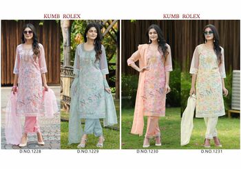 KUMB ROLEX READYMADE ORGANZA KURTIS CATALOGUE SUPPLIER IN SURAT