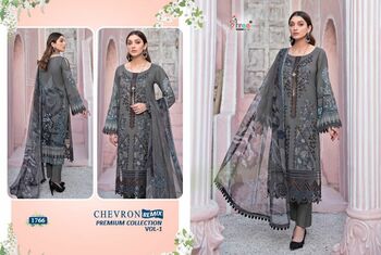 SHREE FABS CHEVRON REMIX COLLECTION VOL 1 PAKISTANI SUITS LATEST CATALOGUE 2022