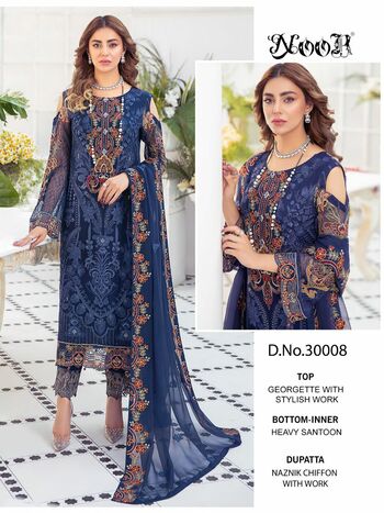 NOOR CHEVRON VOL 6 PAKISTANI GEORGETTE SALWAR KAMEEZ