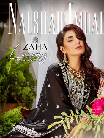 ZAHA NAUSHAD IMDAD GEORGETTE EMBROIDERY PAKISTANI SUITS