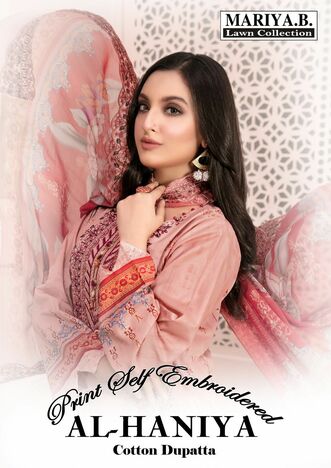 MARIYA B AL HANIYA CAMBRIC LAWN PAKISTANI KARACHI SUITS WHOLESALE