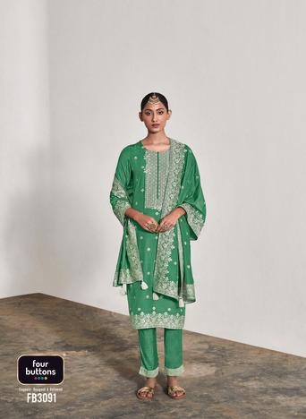 FOUR BUTTONS ZOYA VOL 2 JACQUARD READYMADE SUITS SURAT