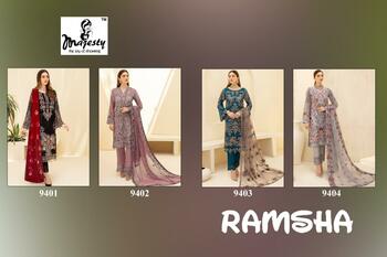 MAJESTY RAMSHA PAKISTANI SALWAR KAMEEZ CATALOGUE