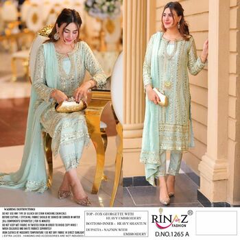 RINAZ FASHION D.NO 1265 COLOUR PAKISTANI SALWAR SUITS