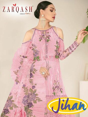 ZARQASH JIHAN D.NO 2024 GEORGETTE PAKISTANI SUITS