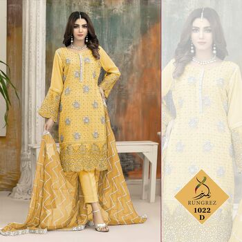 RANGREZ 1022 SERIES FOUX GEORGETTE PAKISTANI SUITS AT BEST PRICE