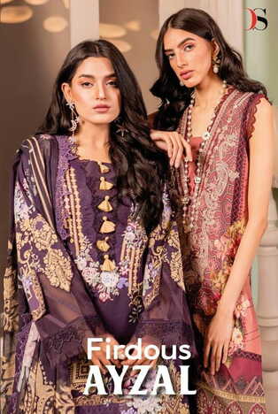 DEEPSY SUITS FIRDOUS AYZAL 3201 TO 3206 SERIES COTTON PAKISTANI SUITS