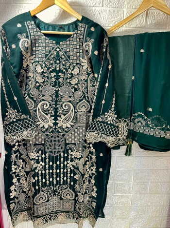 MUSHQ M 143 FOUX GEORGETTE PAKISTANI SUITS CATALOGUE