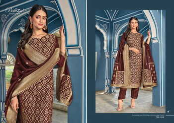 BELLIZA ISHANA VISCOSE DOLA JACQUARD SALWAR SUITS WHOLESALE