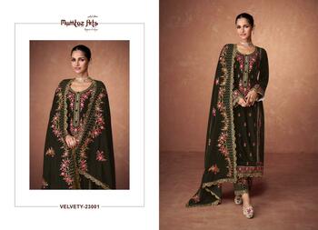 MUMTAZ ARTS VELVETY PREMIUM VELVET SUITS WHOLESALER SURAT