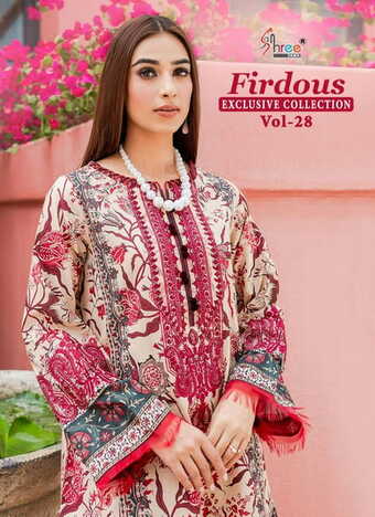 SHREE FABS FIRDOUS EXCLUSIVE COLLECTION VOL 28 3036 TO 3043 SERIES PAKISTANI SUITS