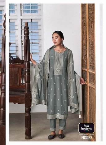 FOUR BUTTONS ZOYA VOL 2 JACQUARD READYMADE SUITS SURAT