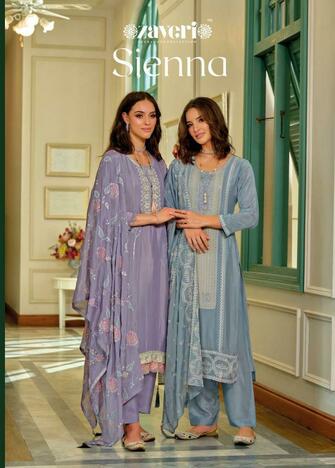 ZAVERI SIENNA READYMADE HANDWORK SUITS WHOLESALER