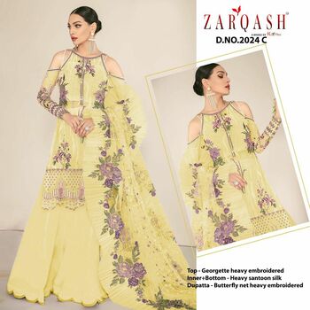 ZARQASH JIHAN D.NO 2024 GEORGETTE PAKISTANI SUITS