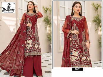 MAJESTY MARYAMS VOL 5 FOUX GEORGETTE EMBROIDERY PAKISTANI SUITS