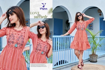 VIYAA DESIGNER POPSTAR VOL 3 READYMADE COTTON KURTI SUPPLIER IN SURAT