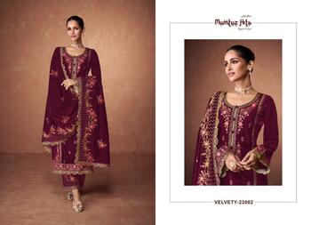 MUMTAZ ARTS VELVETY PREMIUM VELVET SUITS WHOLESALER SURAT