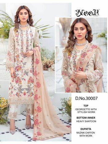 NOOR CHEVRON VOL 6 PAKISTANI GEORGETTE SALWAR KAMEEZ