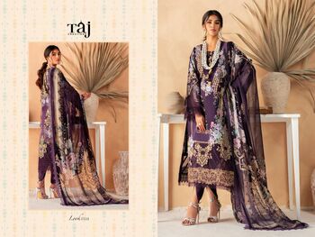 TAJ CREATIONS FIRDOUS AYZAL COTTON PRINT PAKISTANI SUITS SUPPLIER SURAT