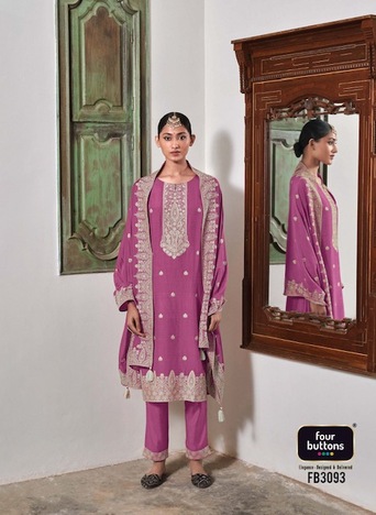 FOUR BUTTONS ZOYA VOL 2 JACQUARD READYMADE SUITS SURAT