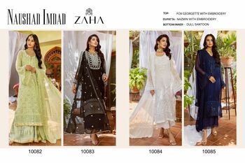 ZAHA NAUSHAD IMDAD GEORGETTE EMBROIDERY PAKISTANI SUITS