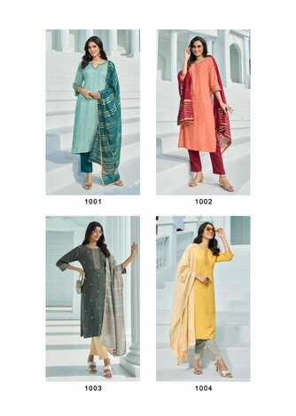 WANNA EKAYA RAYON KURTI PANT WITH DUPATTA SUPPLIER IN SURAT