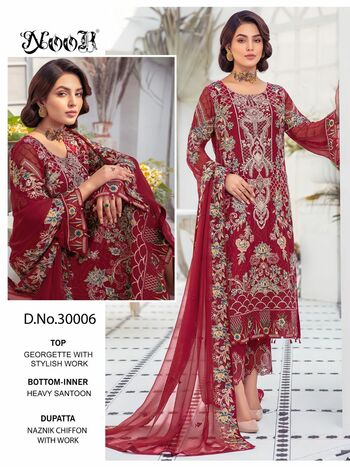 NOOR CHEVRON VOL 6 PAKISTANI GEORGETTE SALWAR KAMEEZ