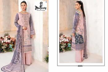 MAJESTY CHEVERON LAWN VOL 4 COTTON PAKISTANI SUITS CATALOGUE