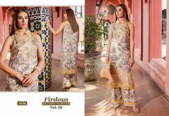 SHREE FABS FIRDOUS EXCLUSIVE COLLECTION VOL 28 3036 TO 3043 SERIES PAKISTANI SUITS