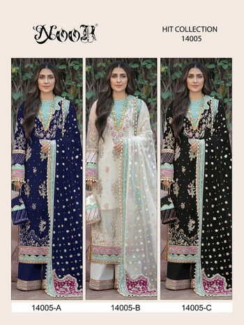 NOOR AAFOZH VOL 2 14005 COLOURS GEORGETTE PAKISTANI SUITS